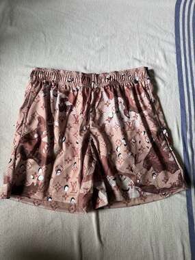 Bravest Studios Tan LV Monogram Desert Camo Mesh Shorts